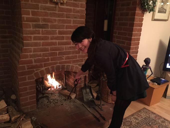 クリスマスの暖炉