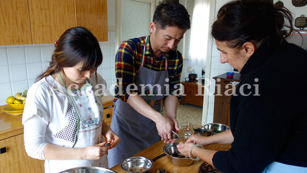 イタリア料理留学の様子