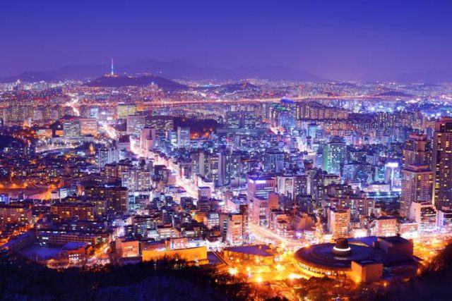 韓国の夜景